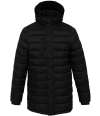 KB6128 K6128 Kariban Lightweight Long Padded Parka Jacket Black colour image